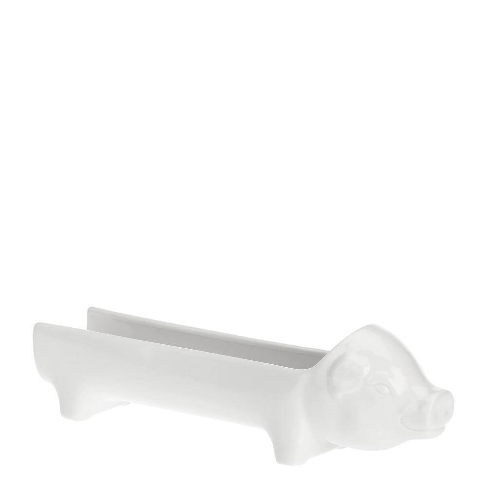 La Porcellana Bianca Fattoria Piglet Salami Holder